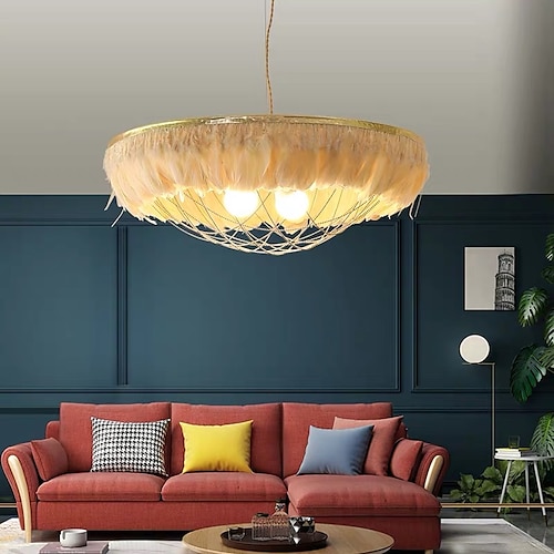 

70 cm led lanterne design vedhæng let metal malet finish moderne 220-240v