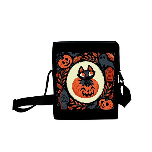 

Unisex Bags Oxford Cloth Crossbody Bag Zipper Halloween Pumpkin Fashion Halloween Daily Outdoor 2021 Orange