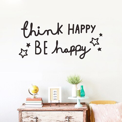 

Fanxi piensa feliz sea feliz habitación de los niños dormitorio decoración del dormitorio proverbios ingleses pegatinas de pared fx1095