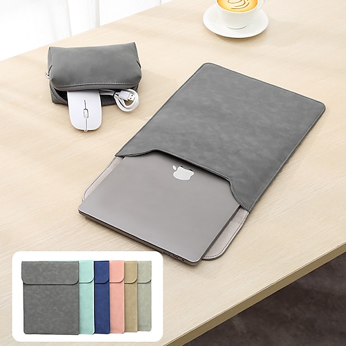 

Laptop Sleeves HL0008-014 12"" 13.3"" 13"" inch Compatible with Macbook Air Pro, HP, Dell, Lenovo, Asus, Acer, Chromebook Notebook Waterpoof Shock Proof PU Leather Solid Color for Business Office