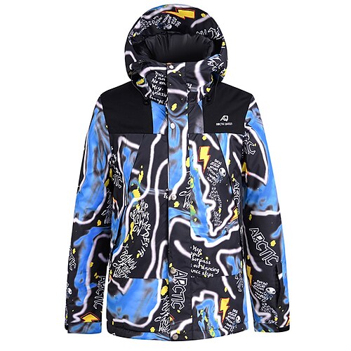 

Men's Ski Jacket Snow Jacket Outdoor Winter Thermal Warm Waterproof Windproof Breathable Hooded Winter Jacket Top for Snowboarding Ski Mountain / Cotton