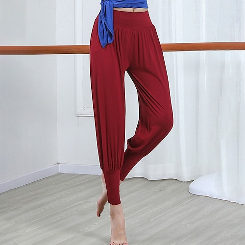 

Ballroom Dance Activewear Pants Solid Women's Training Performance High Modal