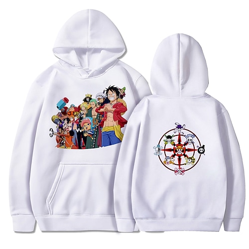 

Naruto Monkey D Luffy Roronoa Zoro Sudadera Animé Dibujos Anime Harajuku Gráfico Kawaii Sudadera Para Hombre Mujer Unisexo Adulto Estampado en caliente Mezcla de Poliéster y Algodón