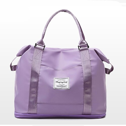 

Per donna Massima capacità Ompermeabile Sport Tessuto Oxford Borsa da viaggio Cerniera Tinta unica Quotidiano All'aperto Viola Rosa Grigio Nero