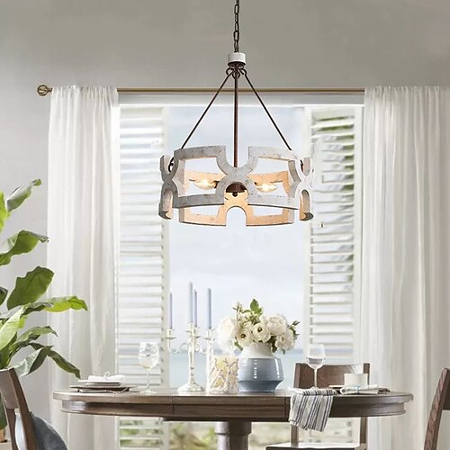 

50 cm LED Lantern Design Pendant Light Metal Painted Finishes Country 220-240V