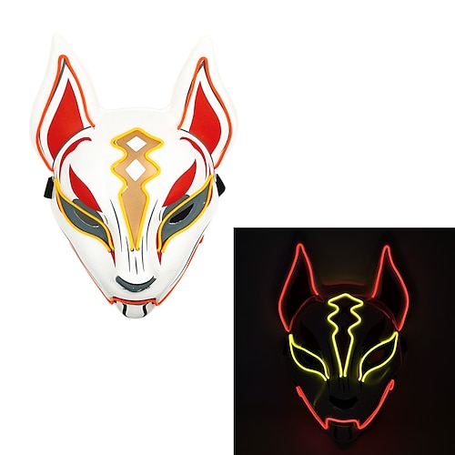 

LED Halloween Mask Masquerade Cosplay Glowing Mask Suitable for Men Women Children