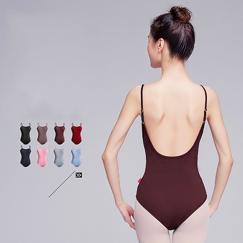 

Ballet Leotard Tank Leotard Women's Bodysuit Spandex High Elasticity Quick Dry Breathable Sweat wicking Solid Color Sleeveless Training Competition Ballet Dance Rhythmic Gymnastics Artistic Gymnastics