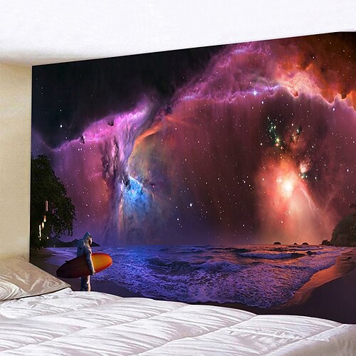 

Galaxy Wall Tapestry Art Decor Blanket Curtain Hanging Home Bedroom Living Room Decoration Polyester