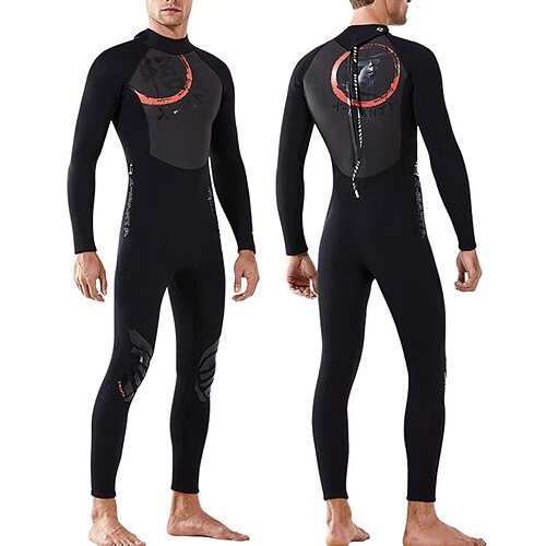 

Men's Full Wetsuit 3mm SCR Neoprene Diving Suit Thermal Warm UPF50 Quick Dry High Elasticity Long Sleeve Back Zip - Swimming Diving Surfing Scuba Patchwork Spring Summer Winter