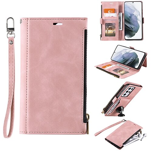 

Phone Case For Samsung Galaxy Full Body Case S21 FE 5G S21 S21 Plus S21 Ultra S20 S20 Plus S20 ultra S20 FE 5G Note 20 Ultra Note 20 Wallet Card Holder Shockproof Solid Colored PU Leather