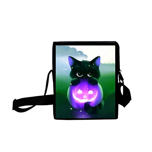 

Unisex Bags Oxford Cloth Crossbody Bag Zipper Halloween Pumpkin Fashion Halloween Daily Outdoor 2021 Purple