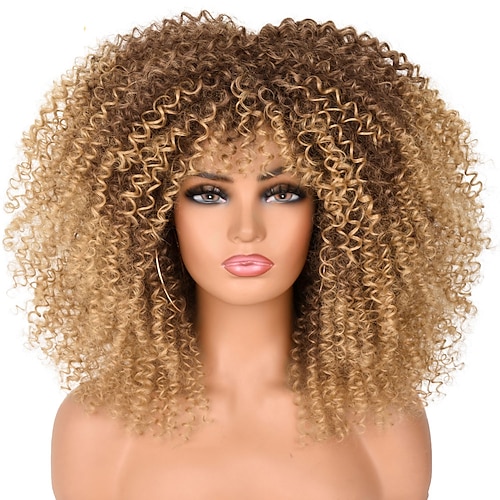 

Brown Wigs for Women Synthetic Wig Curly Asymmetrical Wig Short A11 Synthetic Hair Women's Cosplay Soft Party Brown Blonde Carnival Wigs