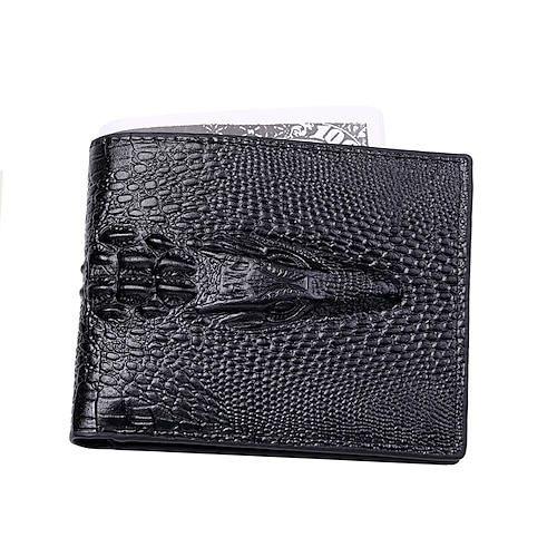 

Men's Unisex Retro Wallet PU Leather Polyester Zipper Snake Print Daily Outdoor Black