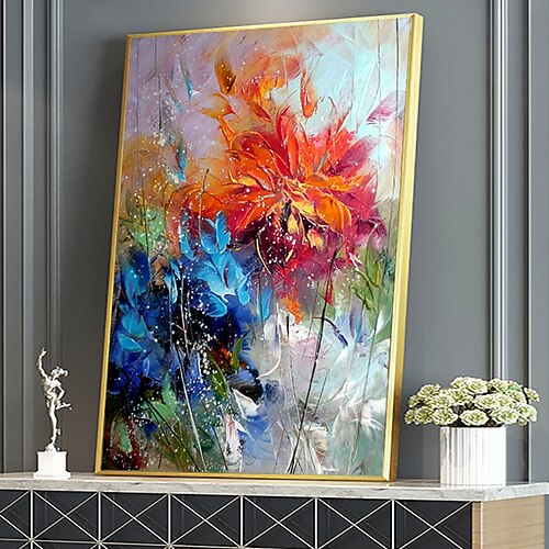 

Abstract Watercolor Flowers Wall Art Canvas Prints Floral Home Decoration Decor Rolled Canvas No Frame Unframed Unstretched