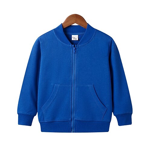 

Kids Jacket Boys Coats Spring Cotton Zipper Solid Jacket Children's Plus Warming Soft Outerwear Baby Outdoor Sports Clothes