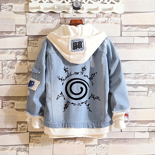 

L'Attaque des Titans Naruto Naruto Uzumaki Dessin Animé Manga Animé Harajuku Kawaii Manteau Pardessus Pour Homme Femme Unisexe Adulte Estampage à chaud Polyester / Coton