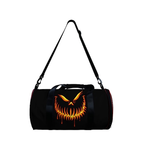 

Unisex Bags Polyester Duffle Bag Zipper Pumpkin Halloween Daily Outdoor 3D Print Black