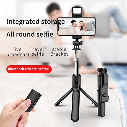 

Selfie Stick Bluetooth Extendable Max Length 66.4 cm For Universal Android / iOS