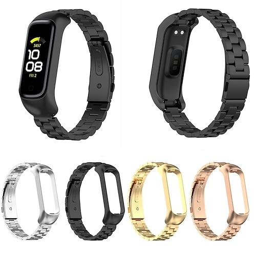 

Smart Watch Band for Samsung Galaxy Fit 2(SM-R220) Business Band Metal Band with Case Stainless Steel Business Solid Color Replacement Wrist Strap