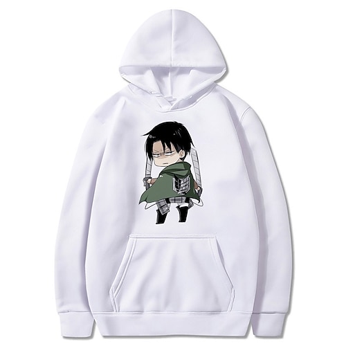 

Inspired by Attack on Titan levi ackerman Cartoon Manga Back To School Anime Harajuku Graphic Kawaii Hoodie For Unisex All Couple's Adults' Hot Stamping Polyster