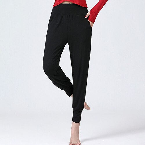 

Activewear Pants Solid Women's Training Performance High Modal