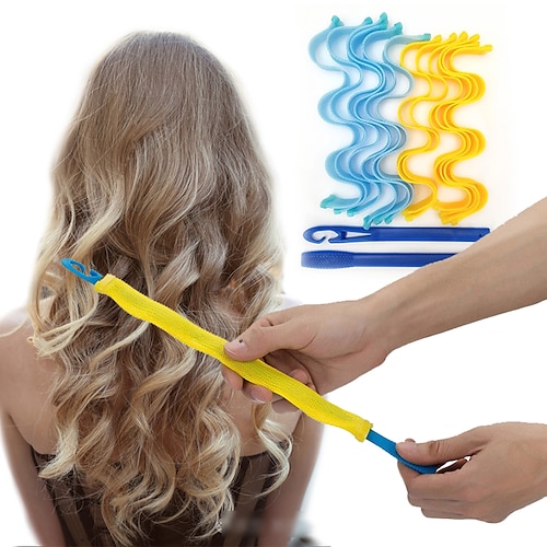 

12PCS Magic Hair Curlers DIY Portable Hairstyle Rollers Sticks Durable Beauty Makeup Curling Hair Styling Tools
