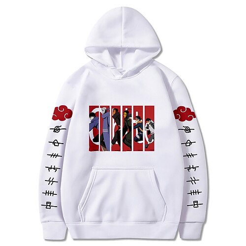 

Naruto Akatsuki Hoodie Anime Cartoon Anime Harajuku Graphic Kawaii Hoodie For Men's Women's Unisex Adults' Hot Stamping 100% Polyester