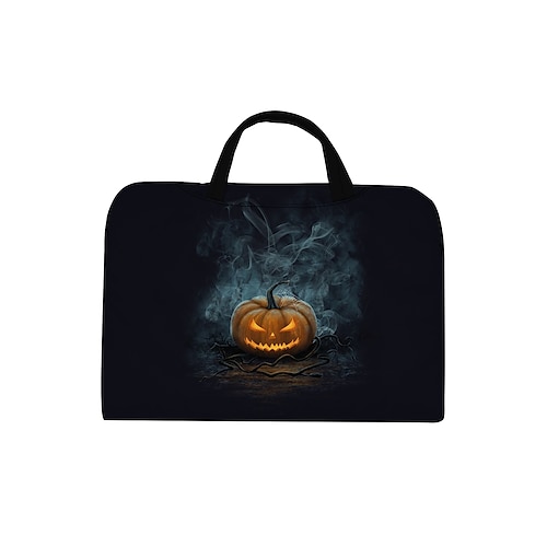 

Unisex Bags Oxford Cloth Polyester Laptop Bag Zipper Geometric Halloween Daily Office & Career 3D Print Black