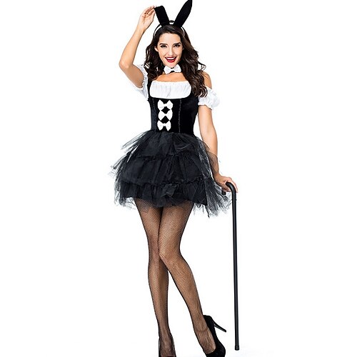 

Dance Costumes Dress Bowknot Solid Tulle Women's Halloween Performance Short Sleeve Polyester