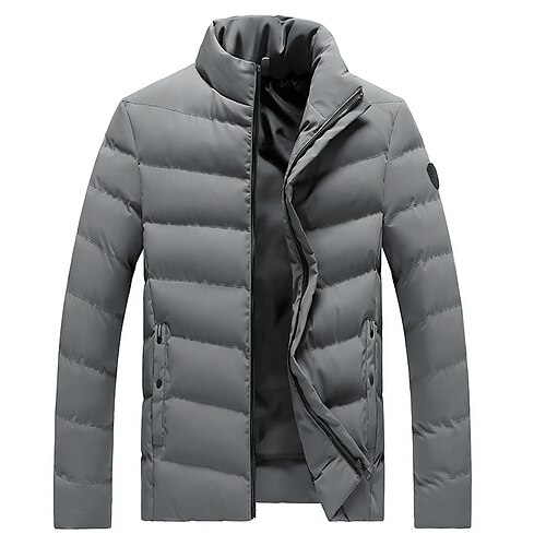

Men's Sports Puffer Jacket Padded Hiking jacket Hiking Windbreaker Winter Outdoor Thermal Warm Windproof Lightweight Breathable Outerwear Winter Jacket Trench Coat Fishing Climbing Running Grey Green