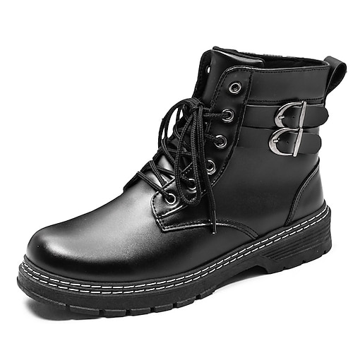 

Men's Boots Combat Boots Casual Athletic Walking Shoes PU Black Fall