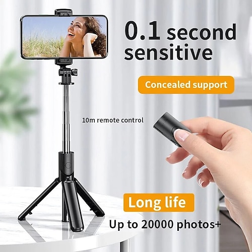 

Selfie Stick Bluetooth Extendable Max Length 68 cm For Universal Android / iOS