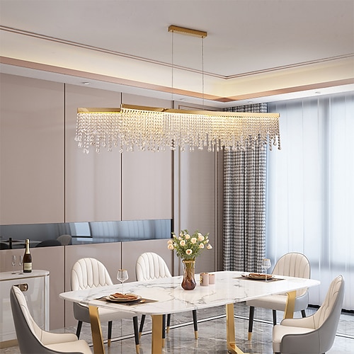 

Pendant Light Fixture Chandeliers Stainless Steel LED Nordic Style Golden Crystal 220-240V