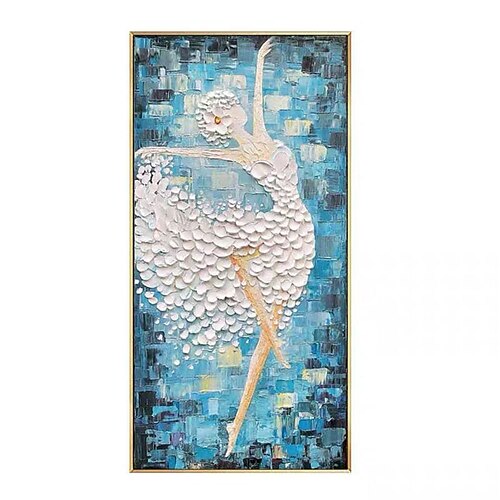 

Oil Painting Handmade Hand Painted Wall Art Modern Abstract Vertical Panorama Ballet Girl Home Decoration Decor Rolled Canvas No Frame Unstretched