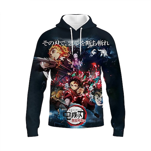 

Demon Slayer: Kimetsu no Yaiba Kamado Nezuko Agatsuma Zenitsu Kamado Tanjirou Anime Cartoon Manga Anime 3D Harajuku Graphic Hoodie For Unisex All Couple's Adults' 3D Print Polyster