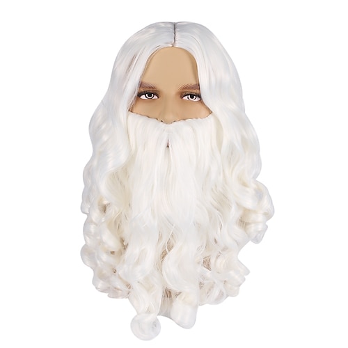 

Santa Beard Santa Claus Wig Christmas Cosplay Wig White Wig White Beard (BeardWigs Sets)