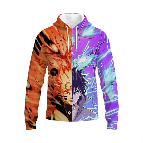 

Naruto Uchiha Sasuke Uzumaki Naruto Anime Desenho Mangá Anime 3D Harajuku Arte Gráfica Moletom Para Unisexo Todos Casal Adulto Impressão 3D Poliéster