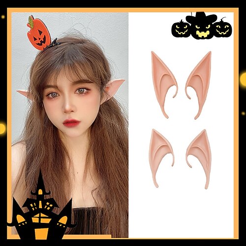 

Halloween Elf Ear Head Ornaments Prom Makeup Props Cos Hairpin Dress Up Adult Cute Funny Hairpin