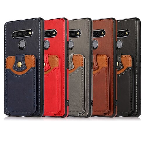 

Phone Case For LG Back Cover Stylo 6 Card Holder Shockproof Dustproof Color Gradient PU Leather