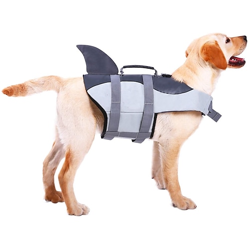 Cutypet Dog Life Jacket Coat Vest Saver Safety Swimsuit Preserver with Rescue Handle for Small Middle Large Dogs