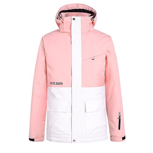 

Women's Ski Jacket Snow Jacket Outdoor Winter Thermal Warm Waterproof Windproof Breathable Hooded Winter Jacket Top for Snowboarding Ski Mountain
