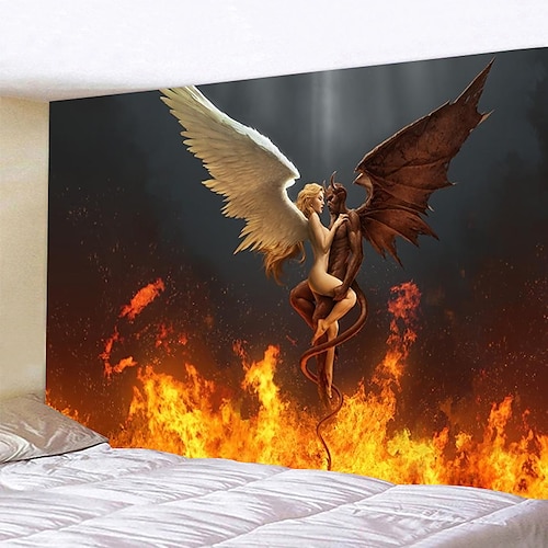 

Devil Wall Tapestry Art Decor Blanket Curtain Hanging Home Bedroom Living Room Decoration Polyester