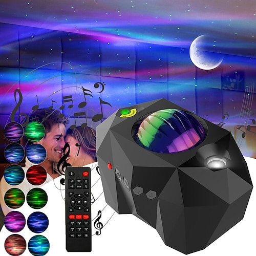 

Star Galaxy Projector Light Remote Controlled Auto-Off Timer Dimmable colors Party Bedroom Aurora Star Lights Laser Galaxy Starry Sky Ocean Wave Projector Bedroom Decoration Atmospher Night Light