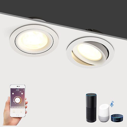

LED Circle Ceiling Light SpotLights 1pc 7 W 12 W 1 LED Beads Dimmable Tri-color LED Recessed Lights 220-240 V 110-120 V Ceiling Commercial Home / Office