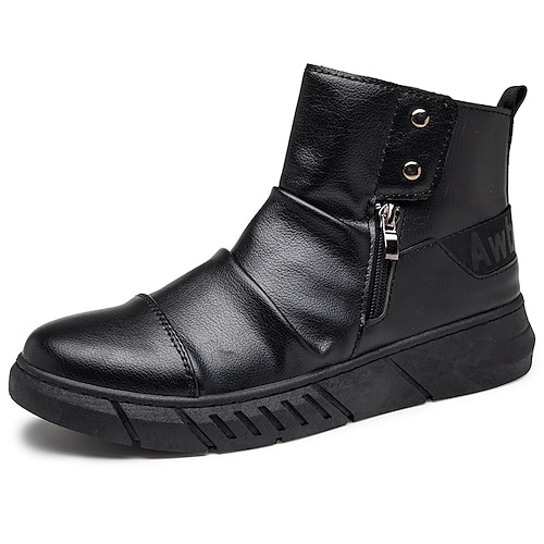 

Men's Boots Comfort Shoes Daily Synthetics Non-slipping Booties / Ankle Boots Black Winter Fall