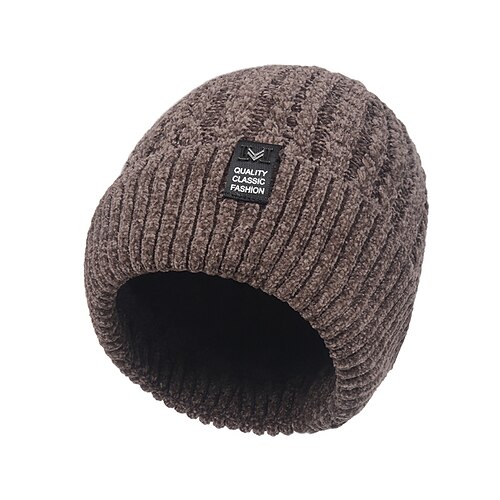 

Knit Beanie Hats Hiking Hat for Women Men Fleece Lined Ski Skull Cap Slouchy Winter Hat Camping Hiking Skiing