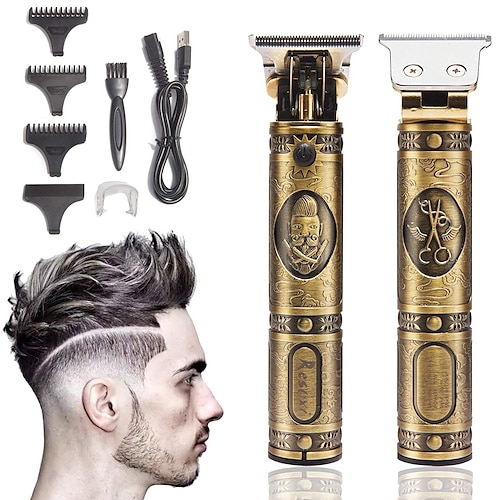 elektrisk hårtrimmer hårklipper barberhøvel usb oppladbar trådløs barbermaskin trimmer for menn, frisør hårklippemaskin