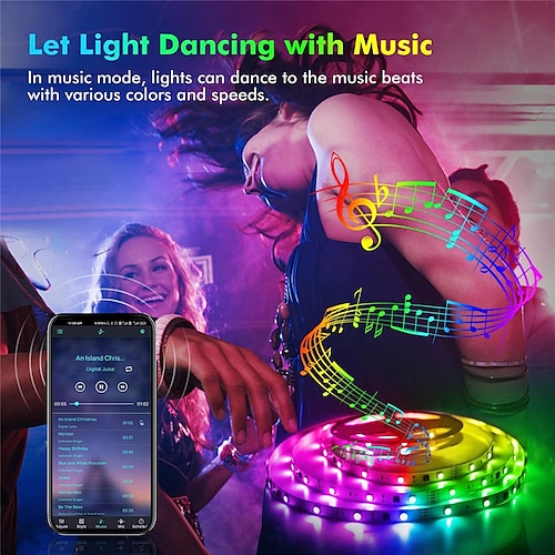 LED Strips Lights 20 M (2x10m) 5050RGB Changing Kit 40 - Music Sensor -  Waterproof –