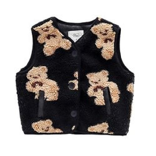

Autumn Winter Children Vests Coats Thick Plush Warm Waistcoats For Boys & Girls Flannel Vest Toddler Jacket Infant Clothing