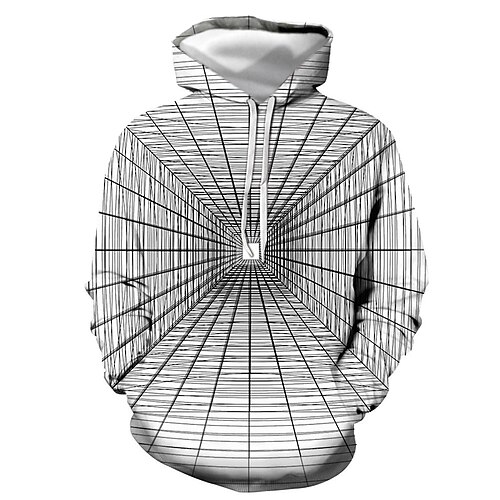 

Men's Hoodie Pullover Hoodie Sweatshirt Blue Royal Blue Light Blue White Hooded Graphic Optical Illusion Print Casual Daily 3D Print Streetwear Casual Spring & Fall Clothing Apparel Hoodies